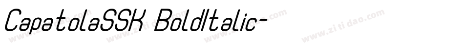 CapatolaSSK BoldItalic字体转换